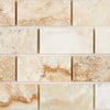 La Travonya Travertine 2X4 Brick Mosaic Filled and Honed - SurfacesGalore