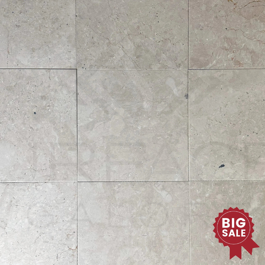 Macchiato Cream (Botticino) Beige Marble 16X16 Brushed and Straight 284 Sq.Ft. - Discounted, Marble/Travertine Clearance Sale - SurfacesGalore