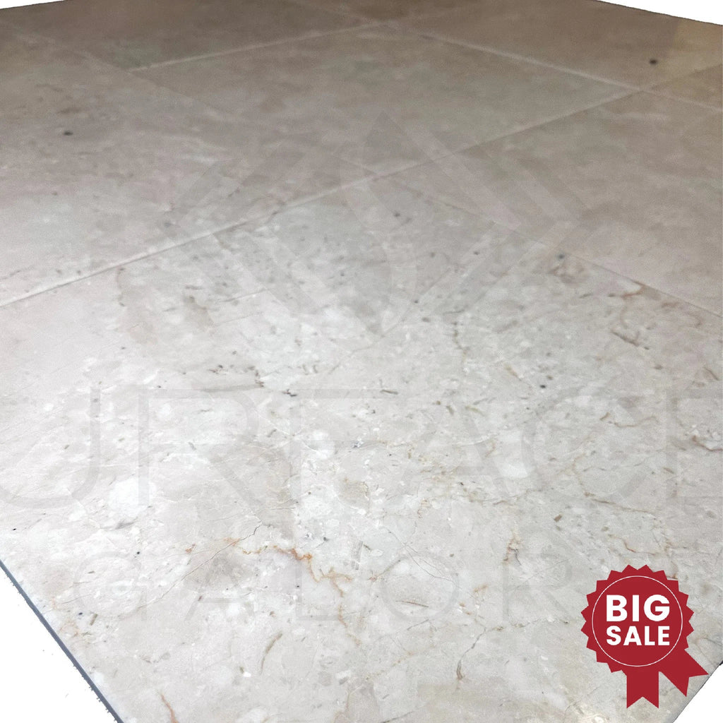 Macchiato Cream (Botticino) Beige Marble 16X16 Brushed and Straight 284 Sq.Ft. - Discounted, Marble/Travertine Clearance Sale - SurfacesGalore