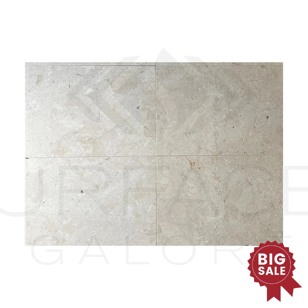 Macchiato Cream (Botticino) Beige Marble 16X24 Brushed and Straight 426 Sq.Ft. - Discounted, Marble/Travertine Clearance Sale - SurfacesGalore