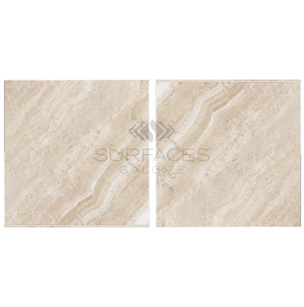 Malibu Premium Travertine 18X18 Filled and Honed - SurfacesGalore