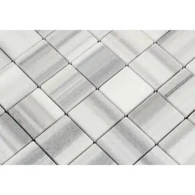 Mink/Equator(Zebra) Marble 2X2 Mosaic Tile Polished