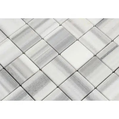 Mink/Equator(Zebra) Premium Marble 2X2 Mosaic Tile Polished - SurfacesGalore