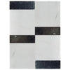 Bianco Dolomite 12X12 and Nero Marquina 4X12 Set