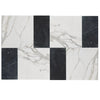 Calacatta Gold 12X12 and Nero Marquina 6X12 Set