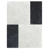 Carrara White 12X12 and Nero Marquina 6X12 Set