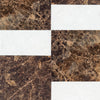 Emperador Dark 12X12 and Carrara White 6X12 Set