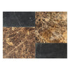 Emperador Dark 12X12 and Nero Marquina 6X12 Set