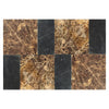 Emperador Dark 12X12 and Nero Marquina 6X12 Set