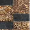 Emperador Dark 12X12 and Nero Marquina 6X12 Set