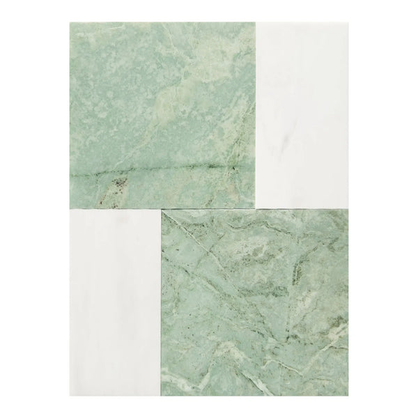 Ming Green 12X12 and Bianco Dolomite 6X12 Set