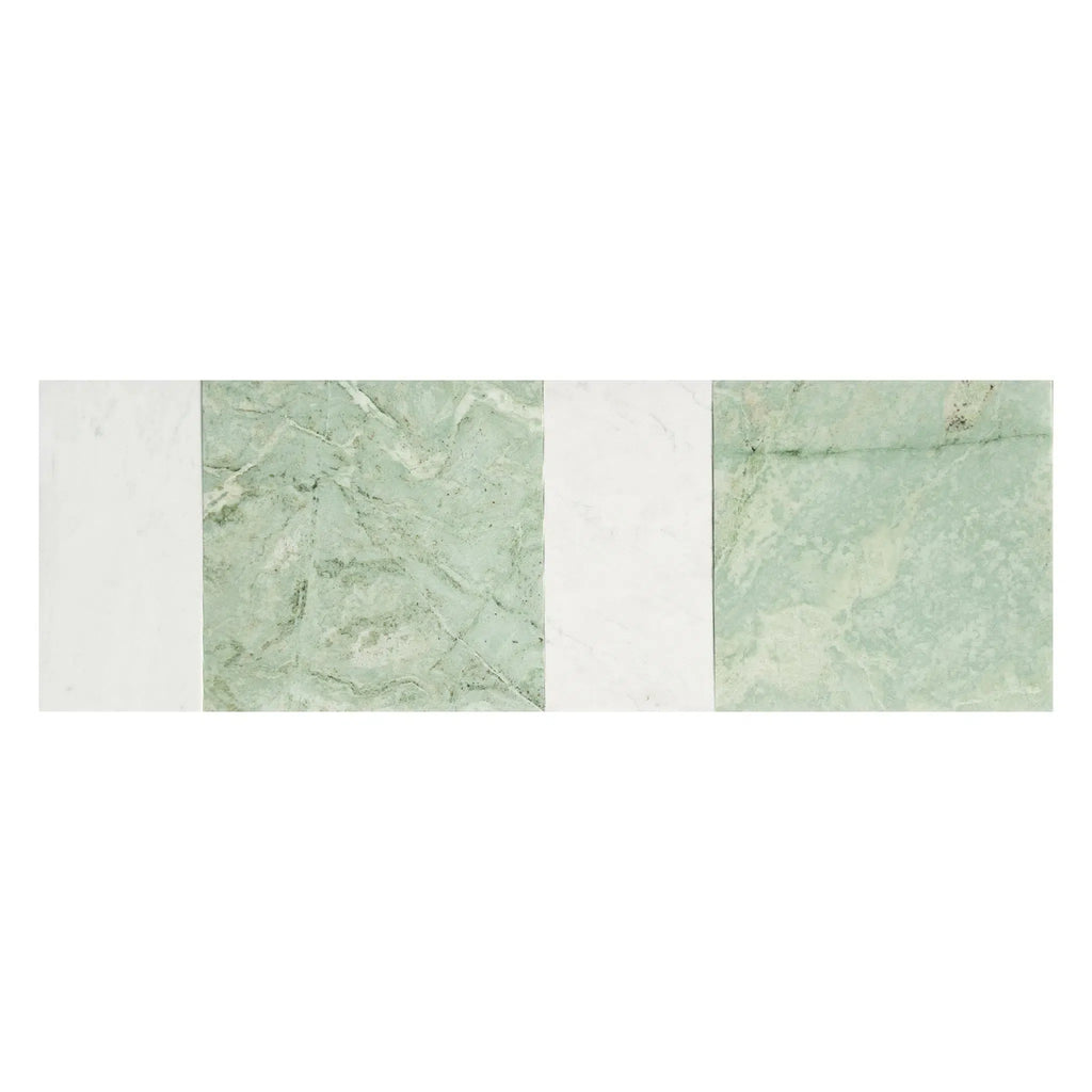 Ming Green 12X12 and Carrara White 6X12 Set