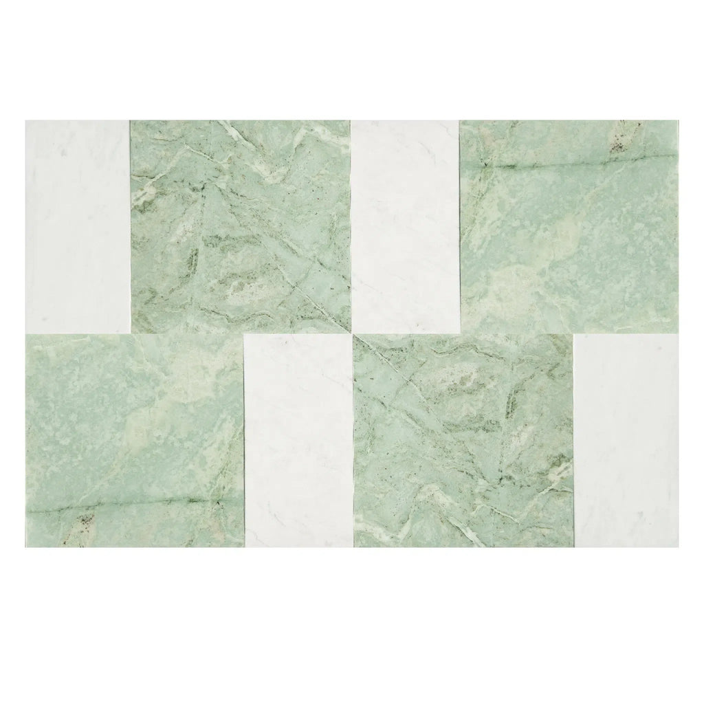 Ming Green 12X12 and Carrara White 6X12 Set