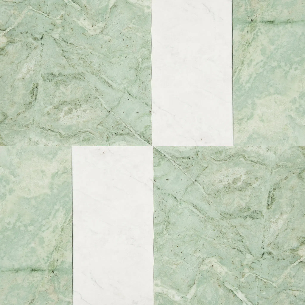 Ming Green 12X12 and Carrara White 6X12 Set