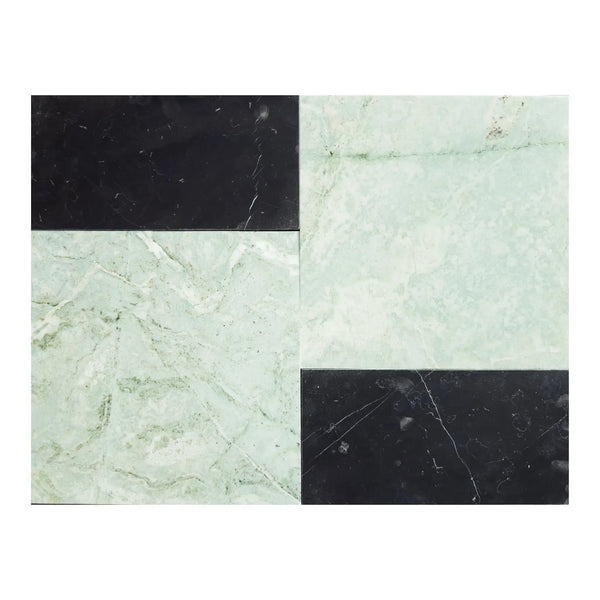 Ming Green 12X12 and Nero Marquina 6X12 Set