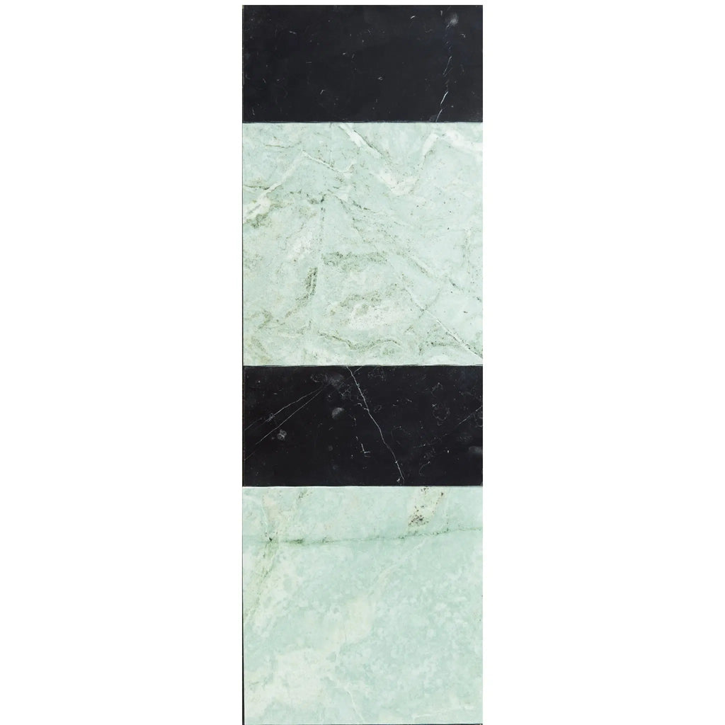 Ming Green 12X12 and Nero Marquina 6X12 Set