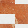 Rojo Alicante 12X12 and Carrara White 6X12 Set