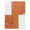 Rojo Alicante 12X12 and Carrara White 6X12 Set