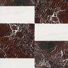 Rosso Levanto 12X12 and Bianco Dolomite 6X12 Set