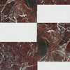 Rosso Levanto 12X12 and Carrara White 6X12 Set