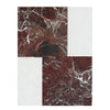 Rosso Levanto 12X12 and Carrara White 6X12 Set