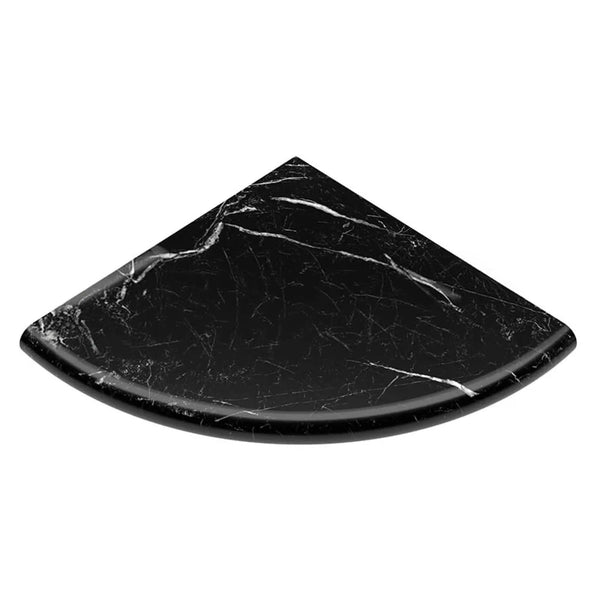 Negro Marquina Marble Shower Corner Shelf - SurfacesGalore9" X 9" X 3/4" - 1/4 RoundPolished Both Sides