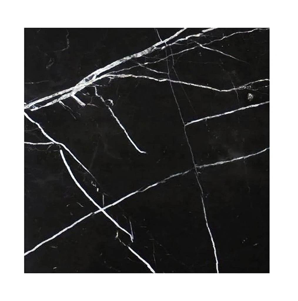 Nero Marquina/Black Marble 12X12 Polished - Honed - SurfacesGalorePolished