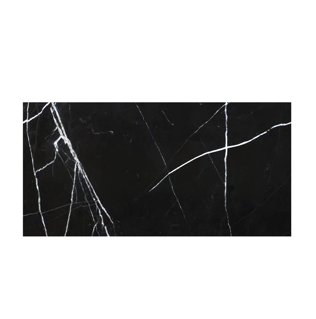 Nero Marquina/Black Marble 12X24 Polished - Honed - SurfacesGalorePolished