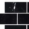 Nero Marquina/Black Marble 3X6 Polished - Honed - SurfacesGalorePolished