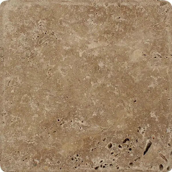 Noce (Brown) Travertine 12X12 (Cross - Cut) Tumbled - SurfacesGalore