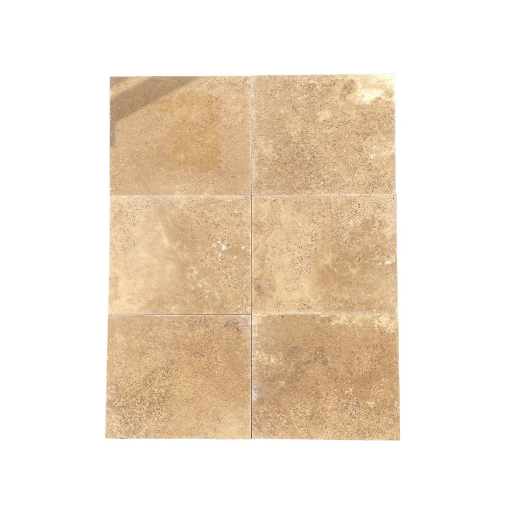 Noce (Brown) Travertine 18X18 (Cross-Cut) Filled and Polished-Honed