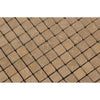 Noce (Brown) Travertine 1X1 Mosaic Tumbled - SurfacesGalore