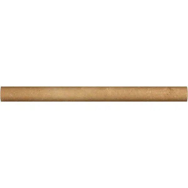 Noce (Brown) Travertine 1X12 Dome (Cane) Liner Honed - SurfacesGalore