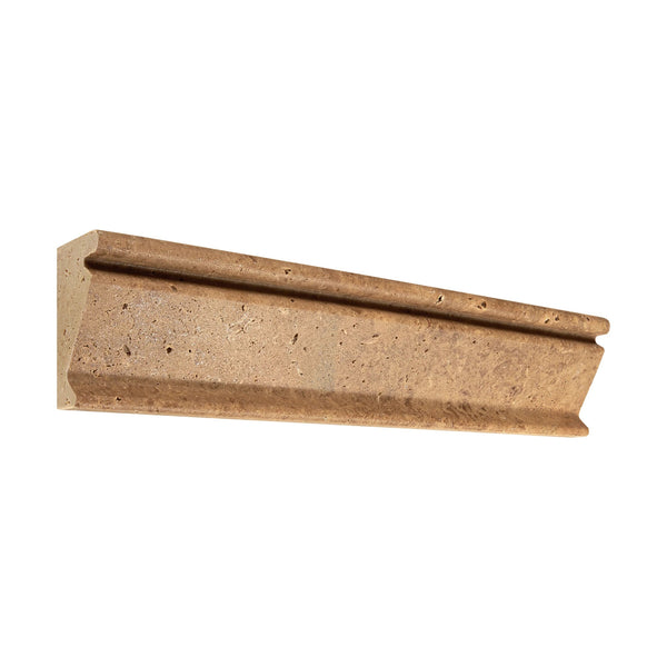 Noce (Brown) Travertine 2 1/2X12 Crown Molding Honed