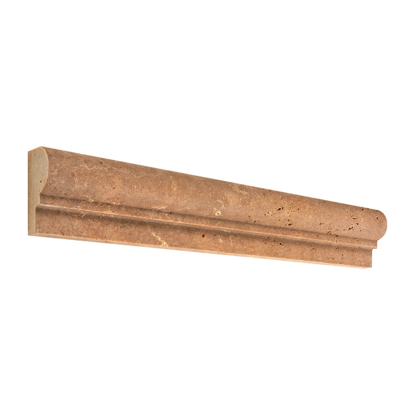 Noce (Brown) Travertine 2X12 OG-1 (Single-step Chair Rail Trim) Honed