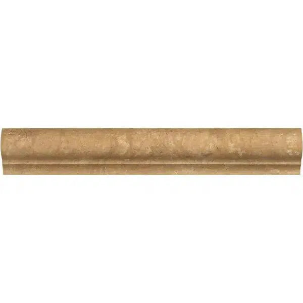 Noce (Brown) Travertine 2X3X12 Corner-Ogee (Stair-Tread) Trim Honed