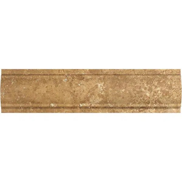 Noce (Brown) Travertine 3X 12 Arch / Baldwin Molding Honed - SurfacesGalore