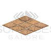 Noce (Brown) Travertine 3X6 Deep-Beveled Diamond Mosaic Honed