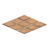 Noce (Brown) Travertine 3X6 Deep-Beveled Diamond Mosaic Honed