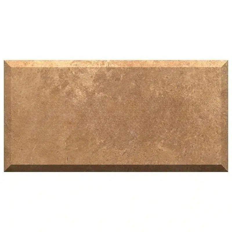 Noce (Brown) Travertine 3X6 Deep - Beveled Honed - SurfacesGalore