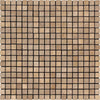 Noce (Brown) Travertine 5/8X5/8 Mosaic Tumbled - SurfacesGalore