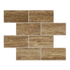 Noce Exotic 12X24 Vein-Cut Travertine Unfilled and Brushed