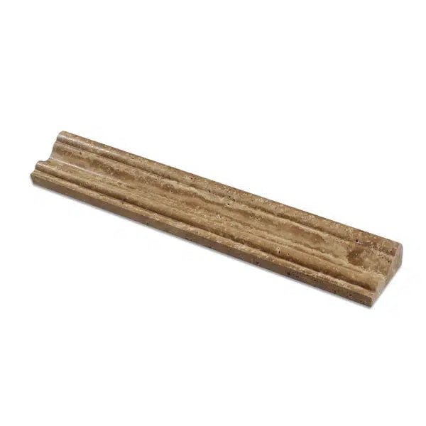 Noce Exotic 2X12 Milano (Crown / Mercer) Vein - cut Travertine Molding Liner Polished - Honed - SurfacesGalorePolished