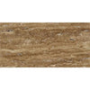 Noce Exotic 3X6 Vein-Cut Travertine Unfilled and Polished