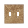 Noce Travertine Double TOGGLE Plate Switch Wall Plate/Cover Plate/Switch Plate