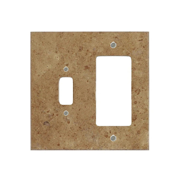 Noce Travertine TOGGLE - ROCKER Switch Wall Plate/Cover Plate/Switch Plate