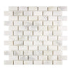 Oriental White / Asian Statuary 1X2 Marble Mosaic Polished - Honed - SurfacesGalorePolished