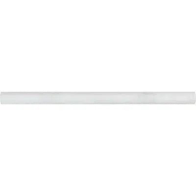 Oriental White / Asian Statuary 3/4X12 Bullnose Liner Polished - Honed - SurfacesGalorePolished