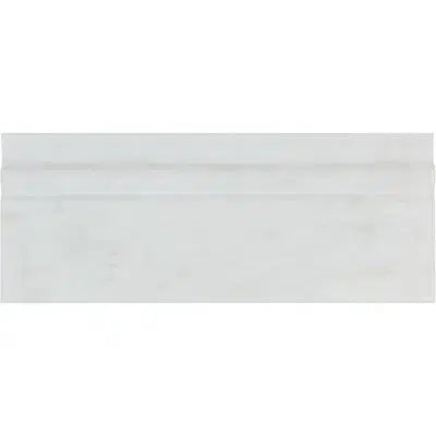 Oriental White / Asian Statuary 4 3/4X12 Baseboard Trim Polished-Honed