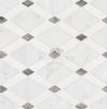 Oriental White / Asian Statuary Lattice (Thassos/Oriental White/Blue - Gray) Marble Mosaic Polished - Honed - SurfacesGalorePolished